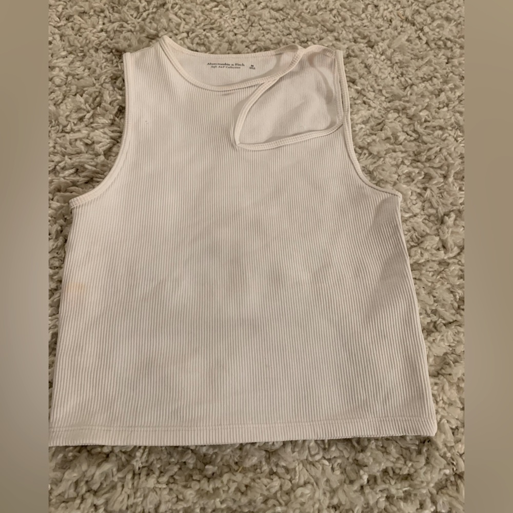 Abercrombie White Cutout Tank Top